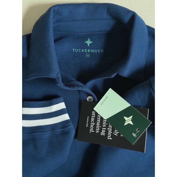 NWT Tnuck Tuckernuck Sport Navy 100% Cotton Perry Cozy Pullover Sweatshirt XS - Picture 7 of 8